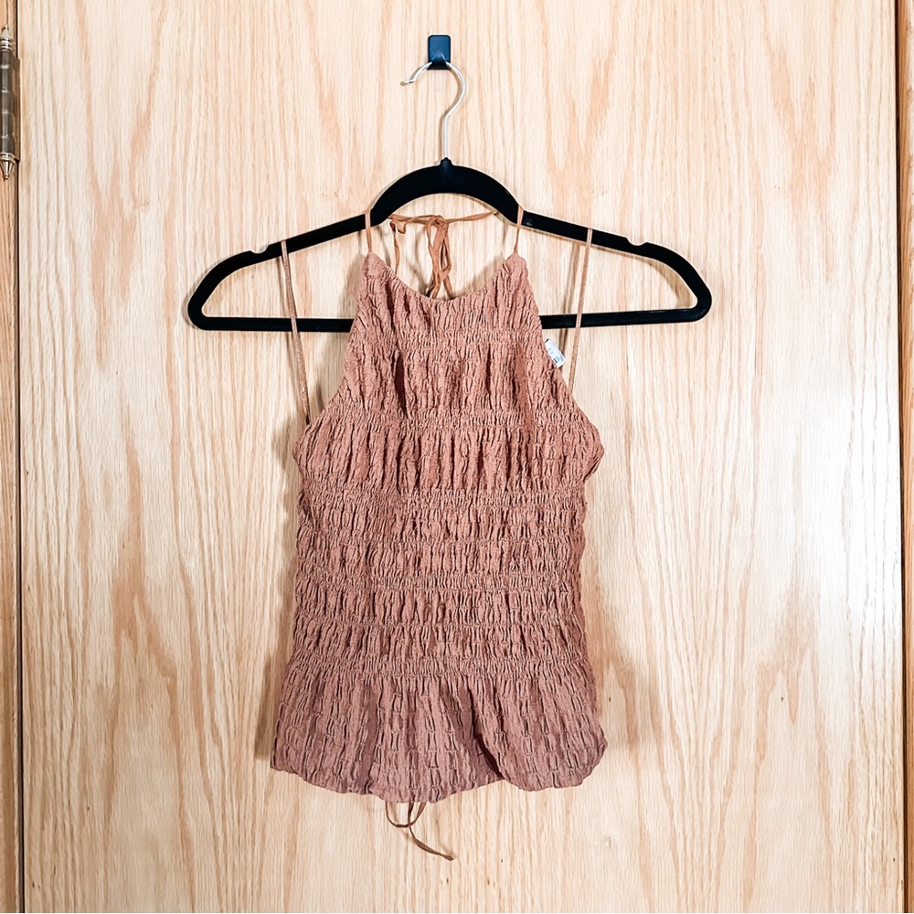 NWT [zara] textured halter crop top